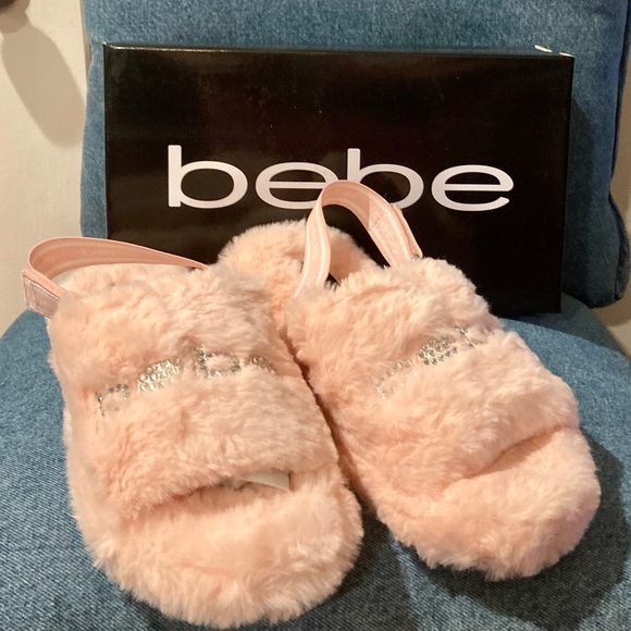 bebe Shoes - Bebe slippers New in Box. Light pink size 7,8,9.